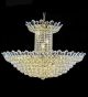Elegant dome shaped tiered crystal chandelier
