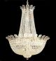 Regency style dome shaped 21 light crystal chandelier