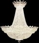 Regency style dome shaped 63 light crystal chandelier