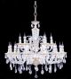 Pristine tiered 18 light crystal drop chandelier