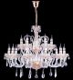Pristine tiered crystal drop gold detailed chandelier