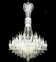 Regency style 96 light tiered crystal drop chandelier