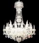 Regency style 45 light tiered crystal drop chandelier