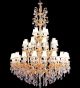 19th century design crystal drop chandelier