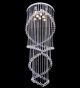 Double crystal spiral chandelier