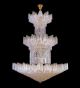 Tiered star shaped crystal chandelier
