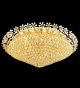 Surface mounted 36 light cone shaped crystal chandelier
