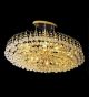 Surface mounted 10 light circular crystal chandelier