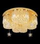 Surface mounted 12 light heart shaped crystal chandelier