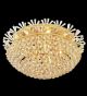 Surface mounted 18 light dome crystal chandelier