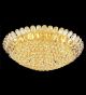 Surface mounted 21 light dome crystal chandelier