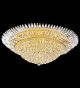 Surface mounted 22 light spiked crystal chandelier