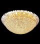 Surface mounted 52 light bowl crystal chandelier