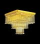 Square 3 Stage Crystal Chandelier
