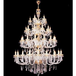 19th century crystal drop tiered chandelier